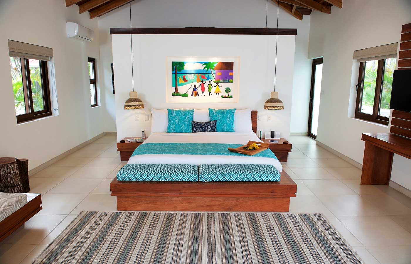 Bedroom at Naia Resort & Spa, Placencia, Belize Naia Resort & Spa, Placencia, Belize, luxury Belize, tailor-made holidays to Belize, Belize luxury holidays
