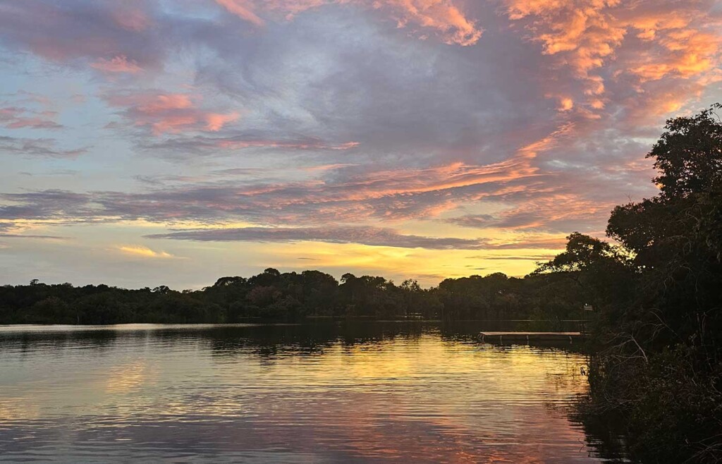 Sunset at Juma Lodge, Amazon, Brazil