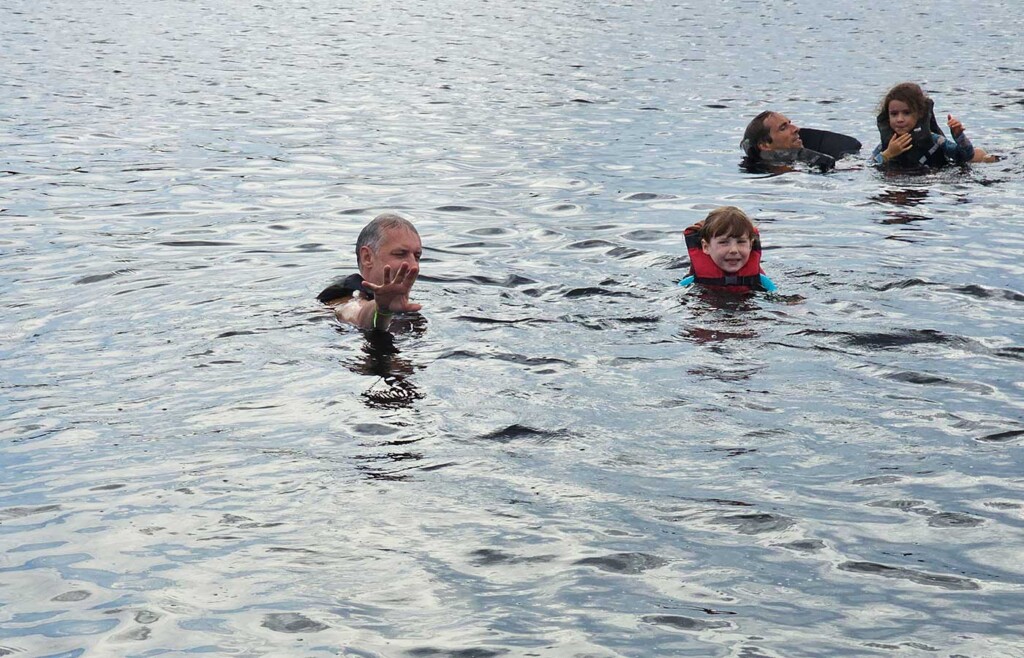 Swimming in the Amazon river