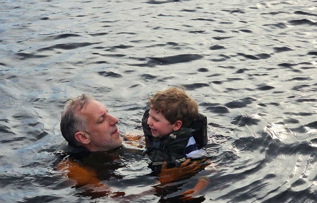 Swimming in the Amazon river